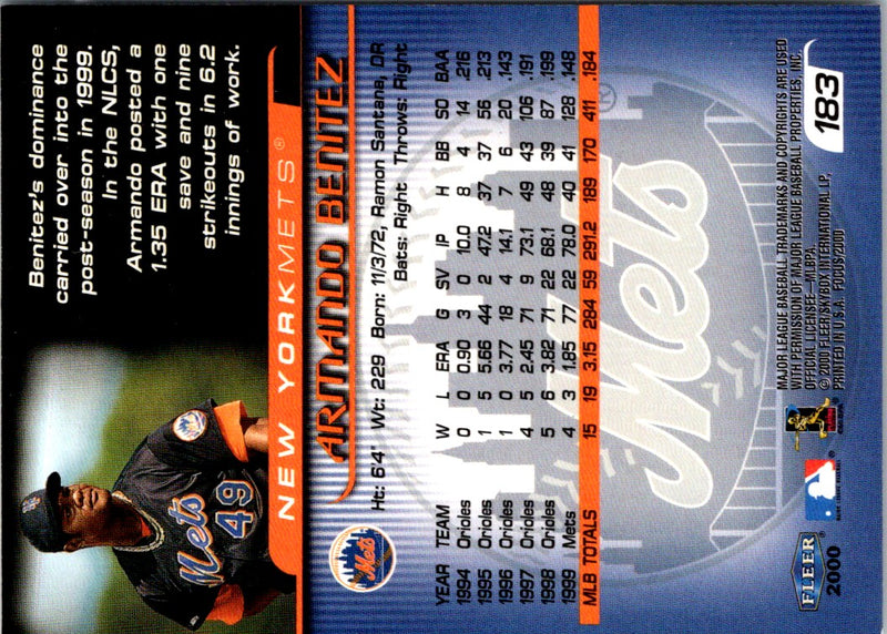 2000 Fleer Focus Armando Benitez