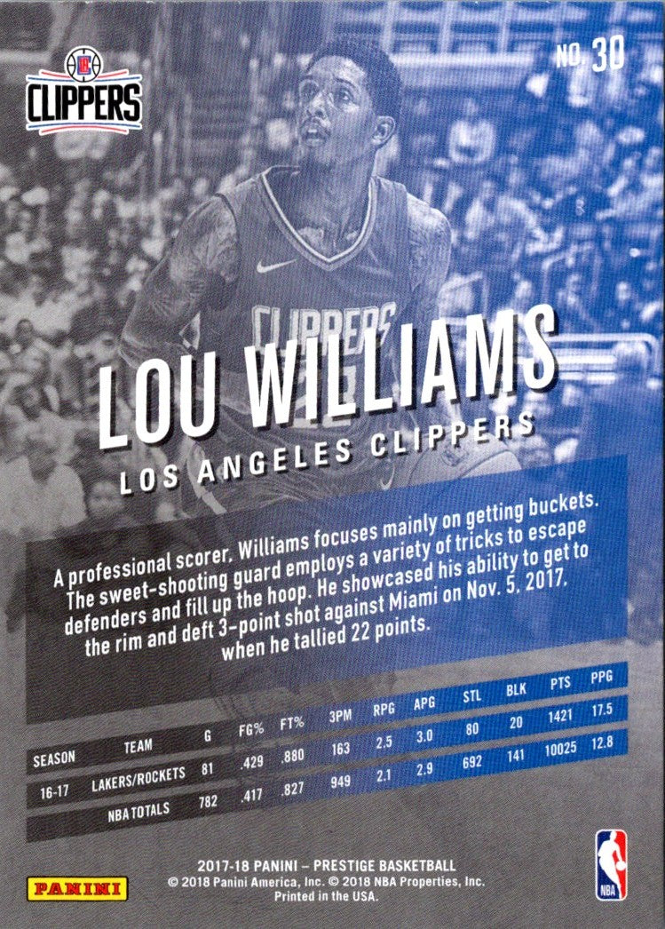 2017 Panini Prestige Lou Williams