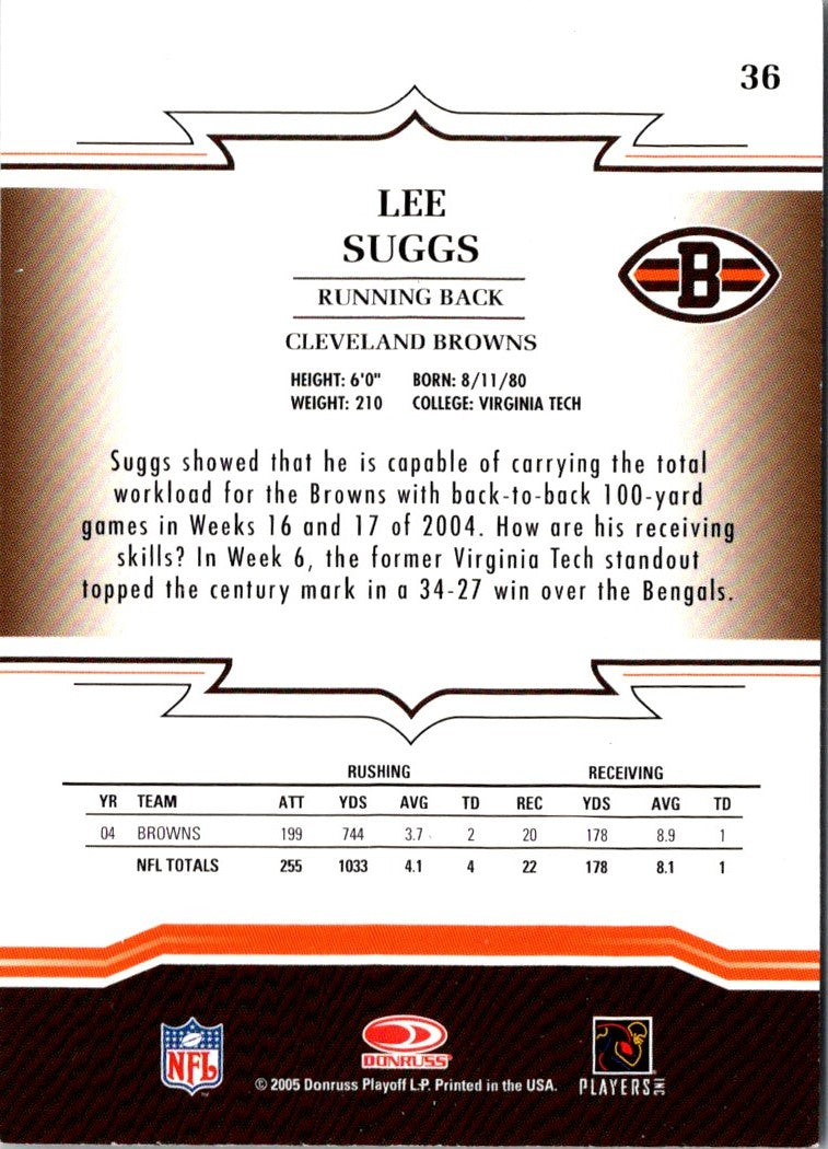 2005 Donruss Throwback Threads Lee Suggs