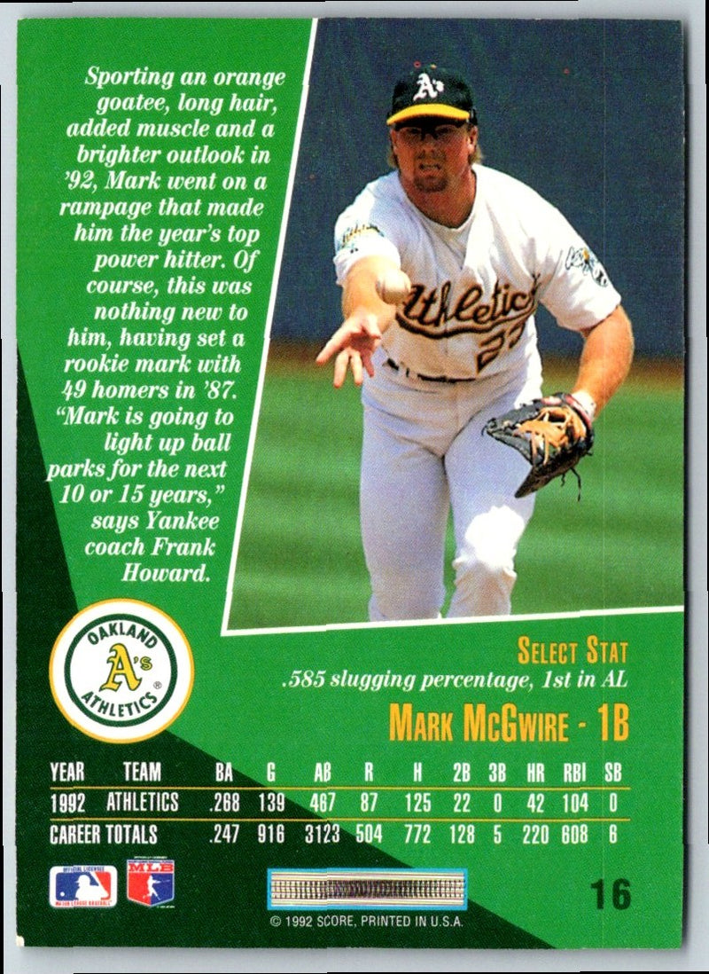 1993 Select Mark McGwire