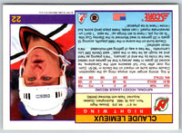 1991 Score Canadian English Claude Lemieux #22