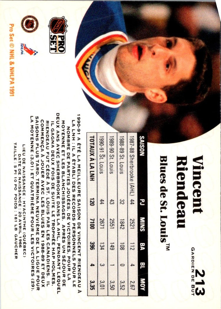 1991 Pro Set Vincent Riendeau