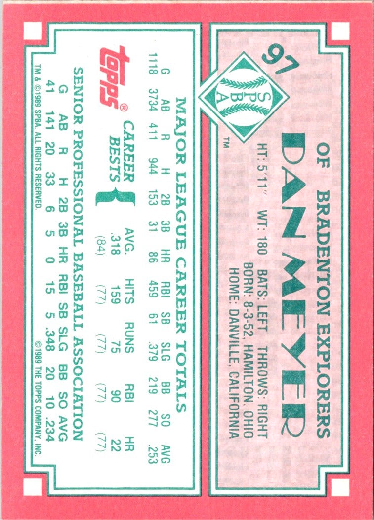 1989 Topps Senior League Dan Meyer