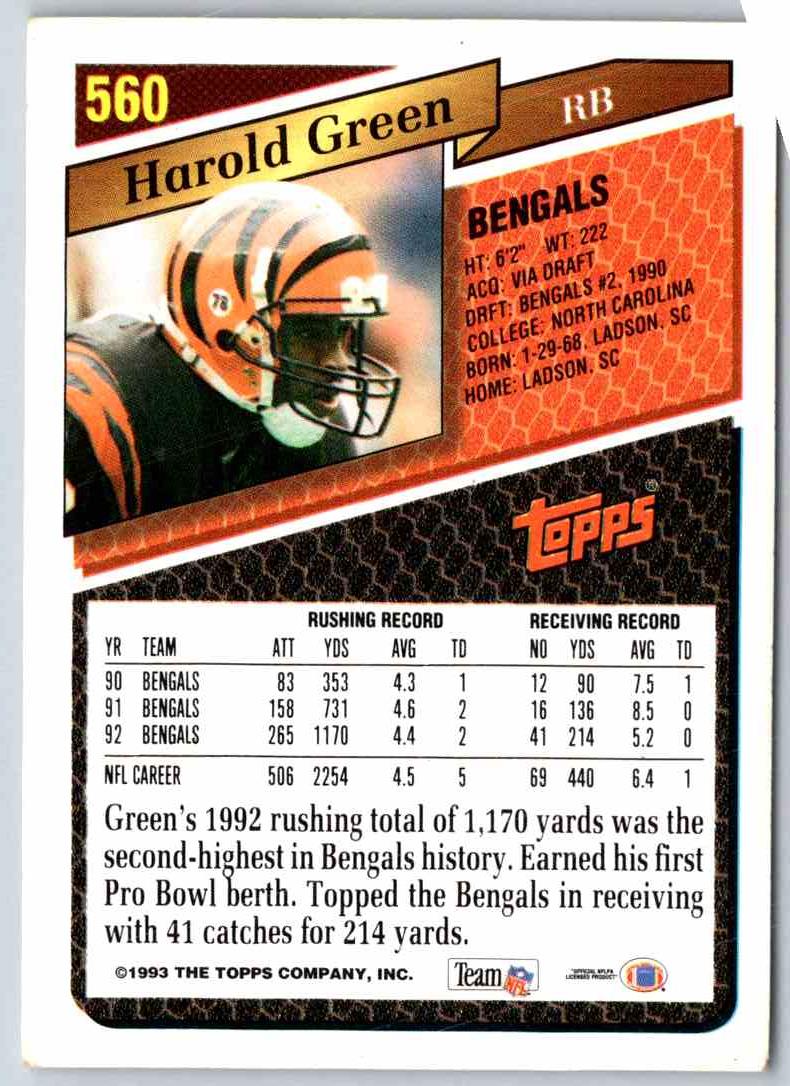 1993 Topps Harold Green