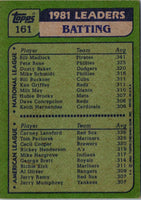 1982 Topps '81 Batting Leaders - Bill Madlock/Carney Lansford #161