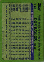 1982 Topps Don Baylor #415