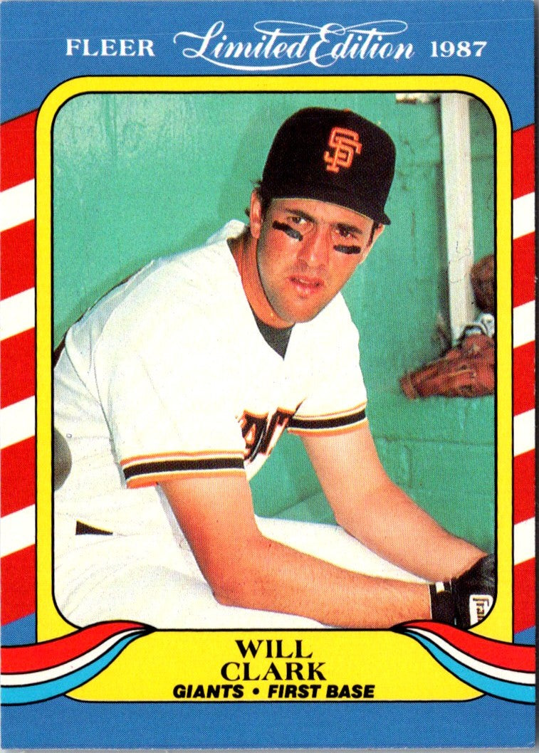 1987 Fleer Limited Edition Will Clark