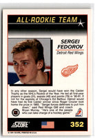 1991 Score American Sergei Fedorov #352