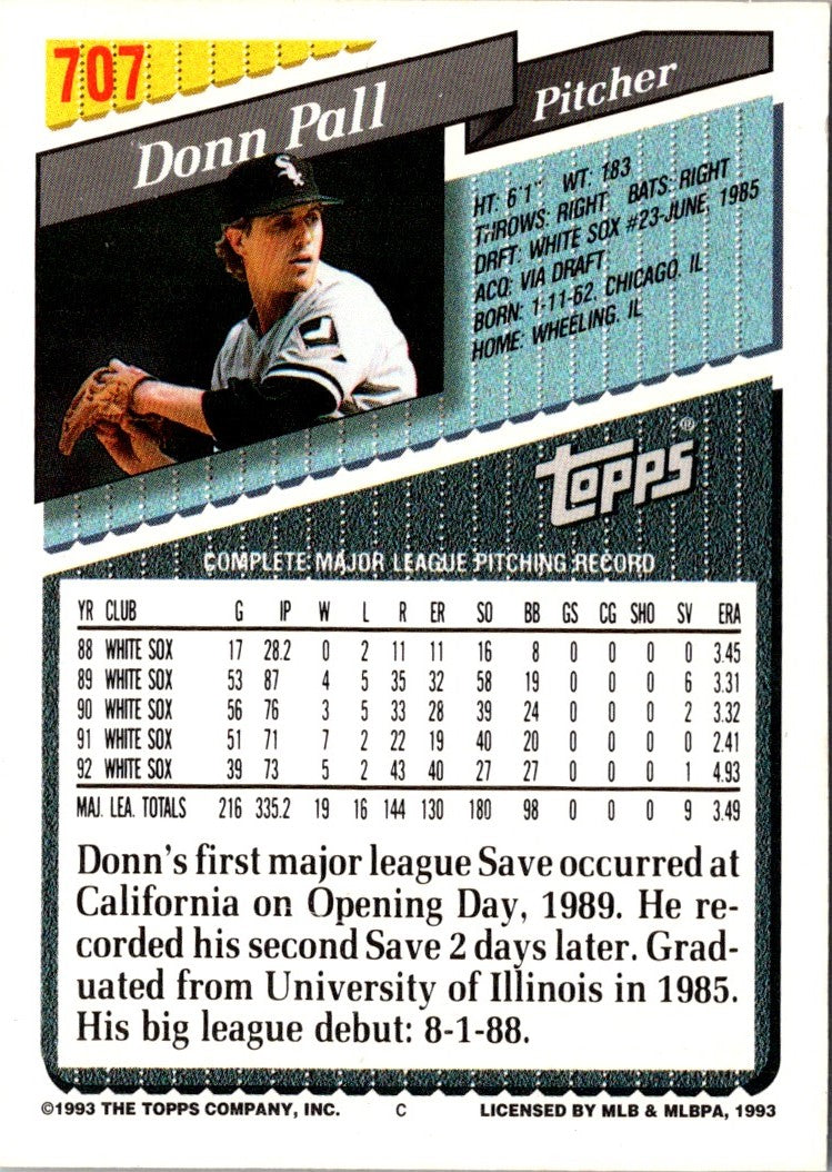 1993 Topps Donn Pall