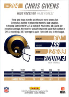 2014 Score Chris Givens #204