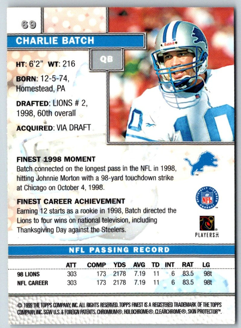 1999 Finest Charlie Batch