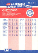 1987 Fleer Game Winners Curt Young