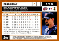2002 Topps Brad Radke #120