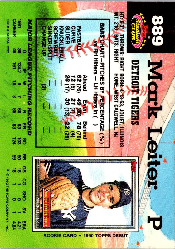 1992 Stadium Club Mark Leiter