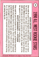 1990 Baseball Card Magazine '69 Topps Replicas AL West Rookies (John Orton/Scott Radinsky)