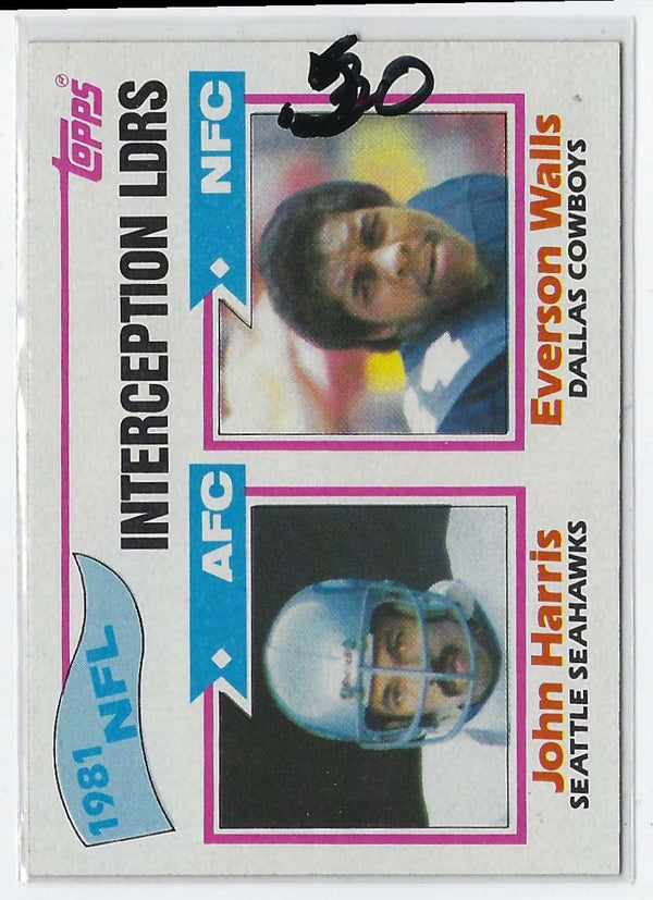 1982 Topps John Harris/Everson Walls #261