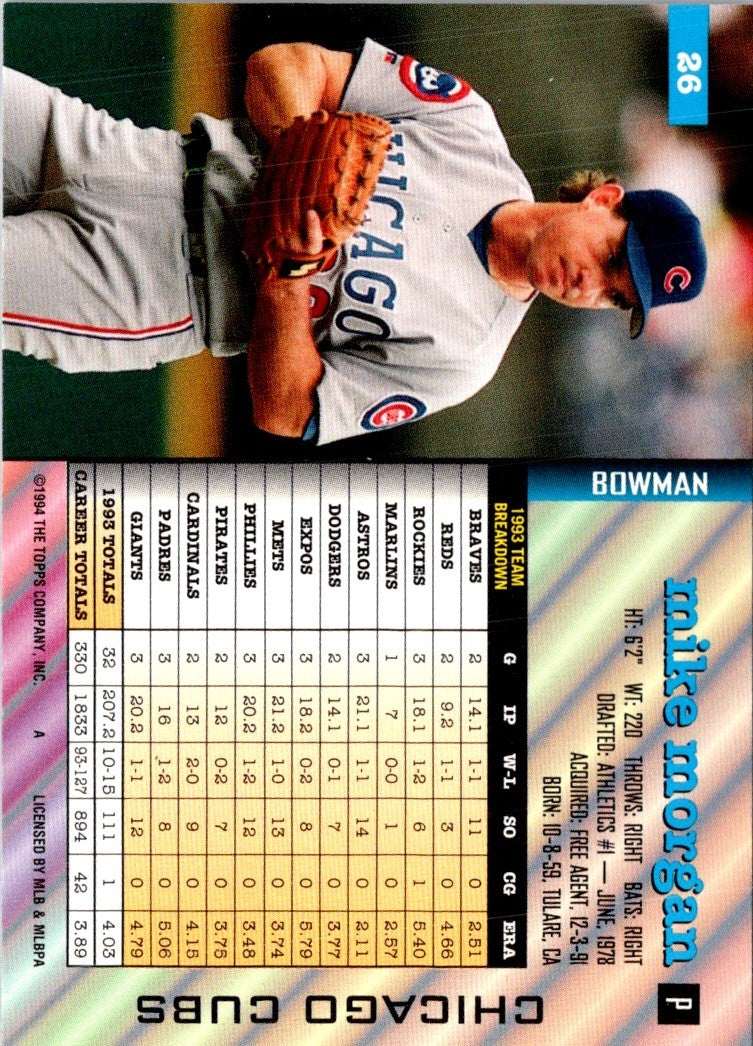 1994 Bowman Mike Morgan