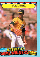 1987 Fleer Game Winners Curt Young #44