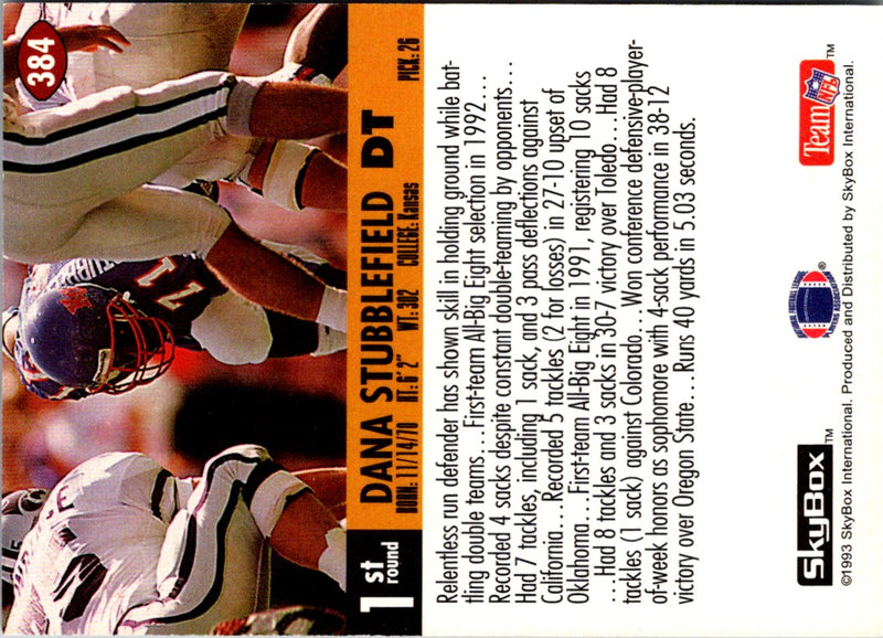 1993 SkyBox Impact Dana Stubblefield