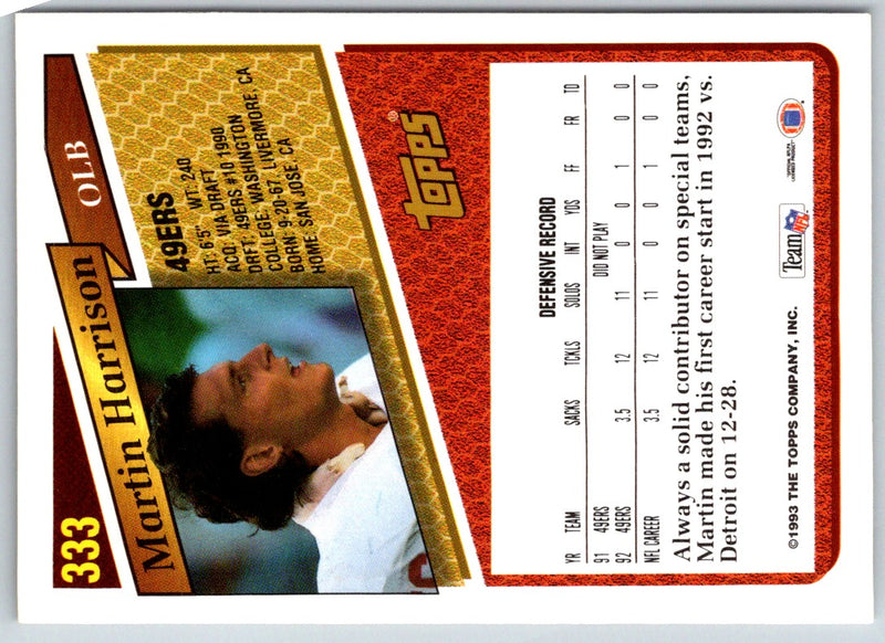 1993 Topps Martin Harrison