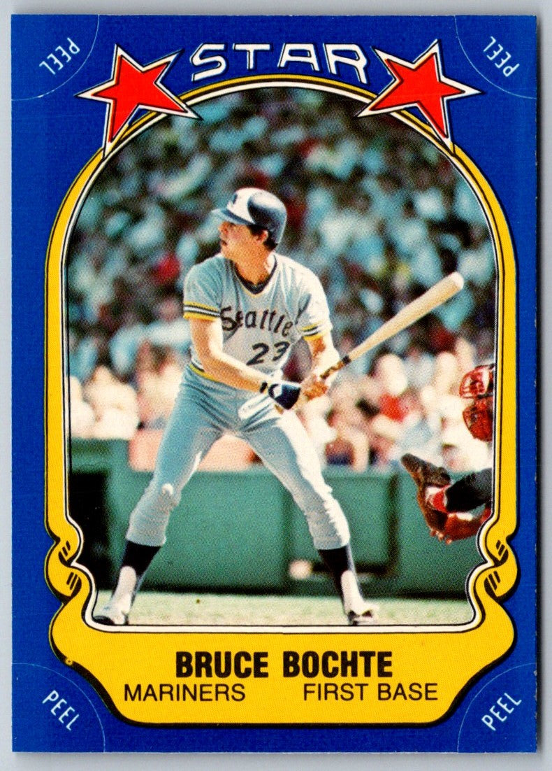 1981 Fleer Star Stickers Bruce Bochte