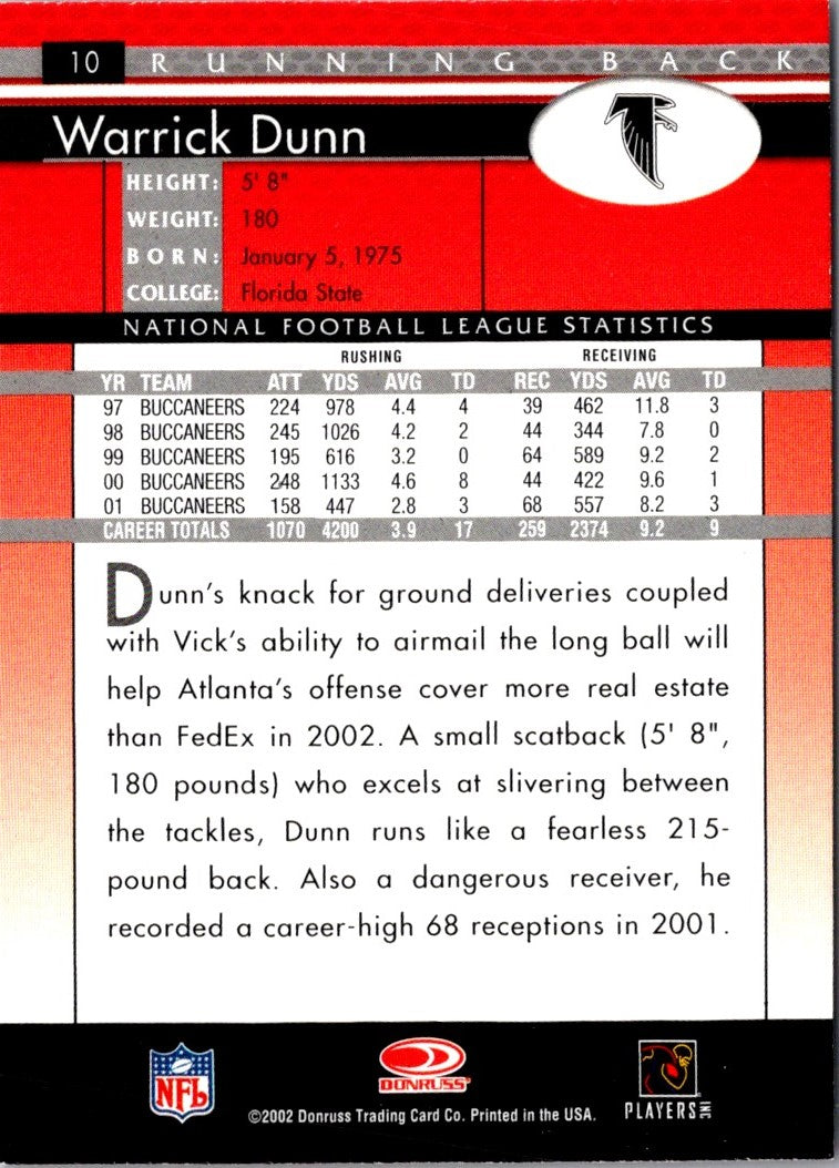 2002 Donruss Warrick Dunn