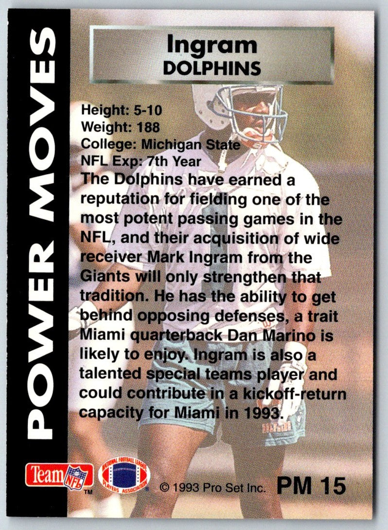 1993 Pro Set Power Moves Mark Ingram