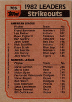 1983 Topps 1982 Strikeout Leaders - Floyd Bannister/Steve Carlton #706