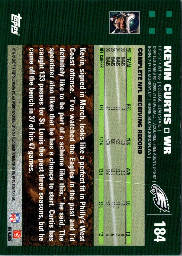 2007 Topps Kevin Curtis