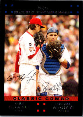 2007 Topps Updates & Highlights Cole Hamels/Russell Martin #UH281
