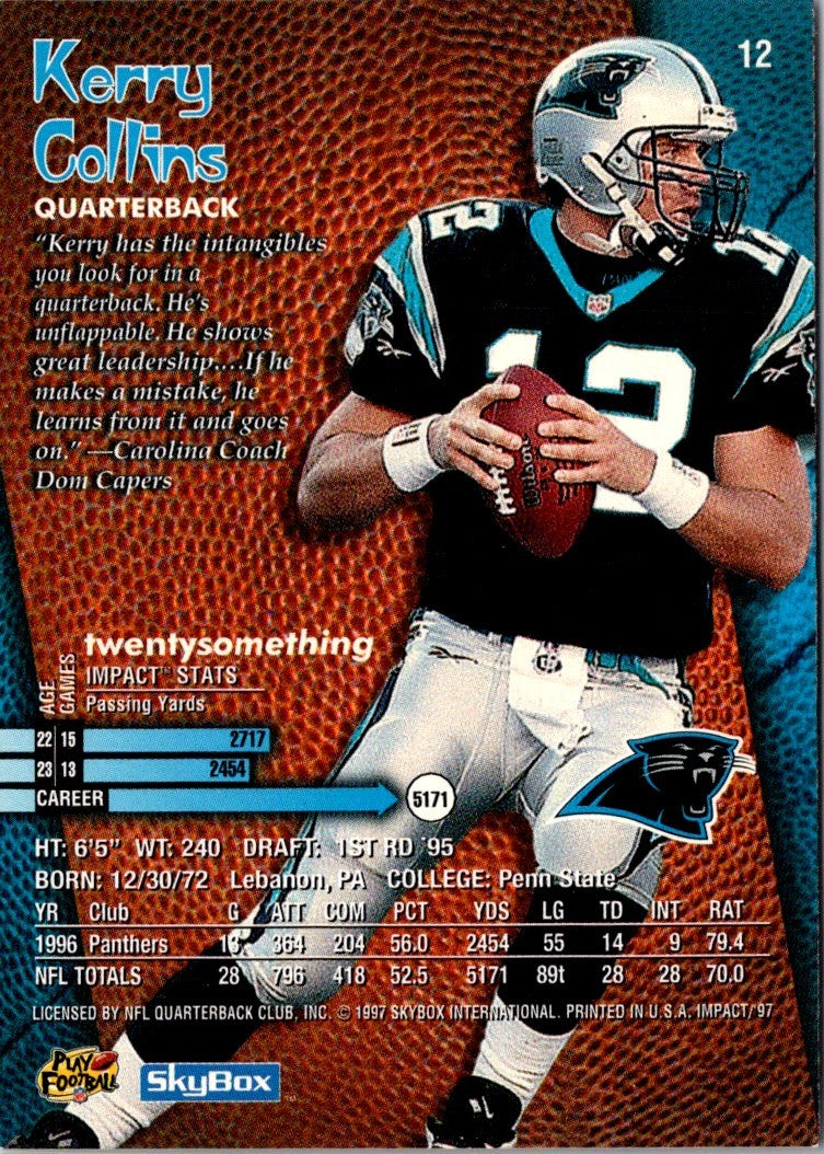 1997 SkyBox Impact Kerry Collins