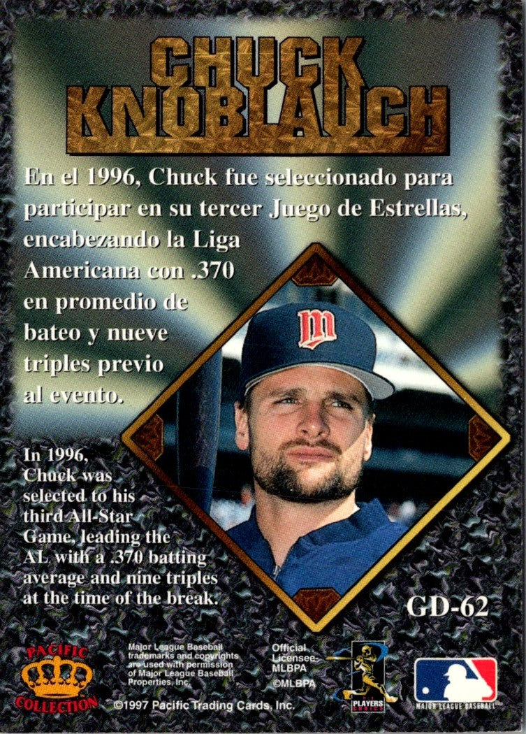 1997 Pacific Prisms Gems of the Diamond Chuck Knoblauch