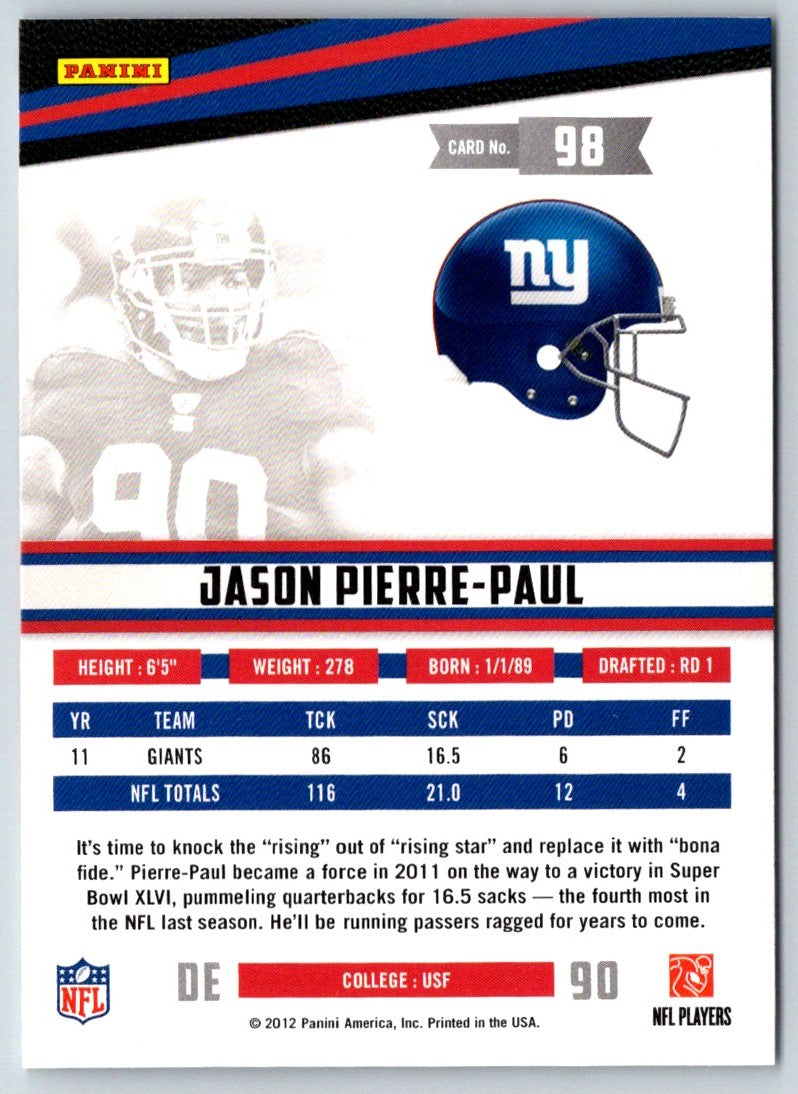 2012 Panini Rookies & Stars Jason Pierre-Paul