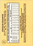 1985 Donruss Cecilio Guante