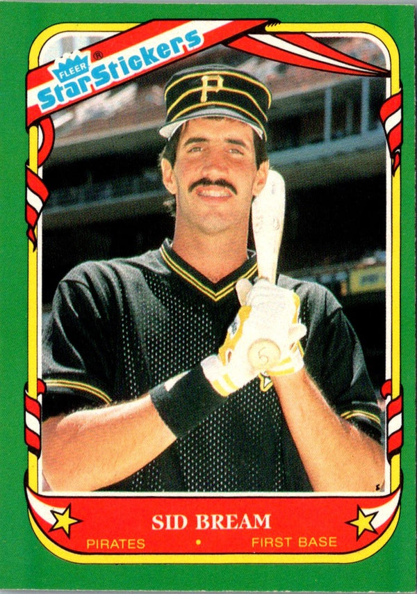 1987 Fleer Star Stickers Sid Bream #14