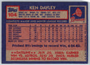 1984 Topps Ken Dayley
