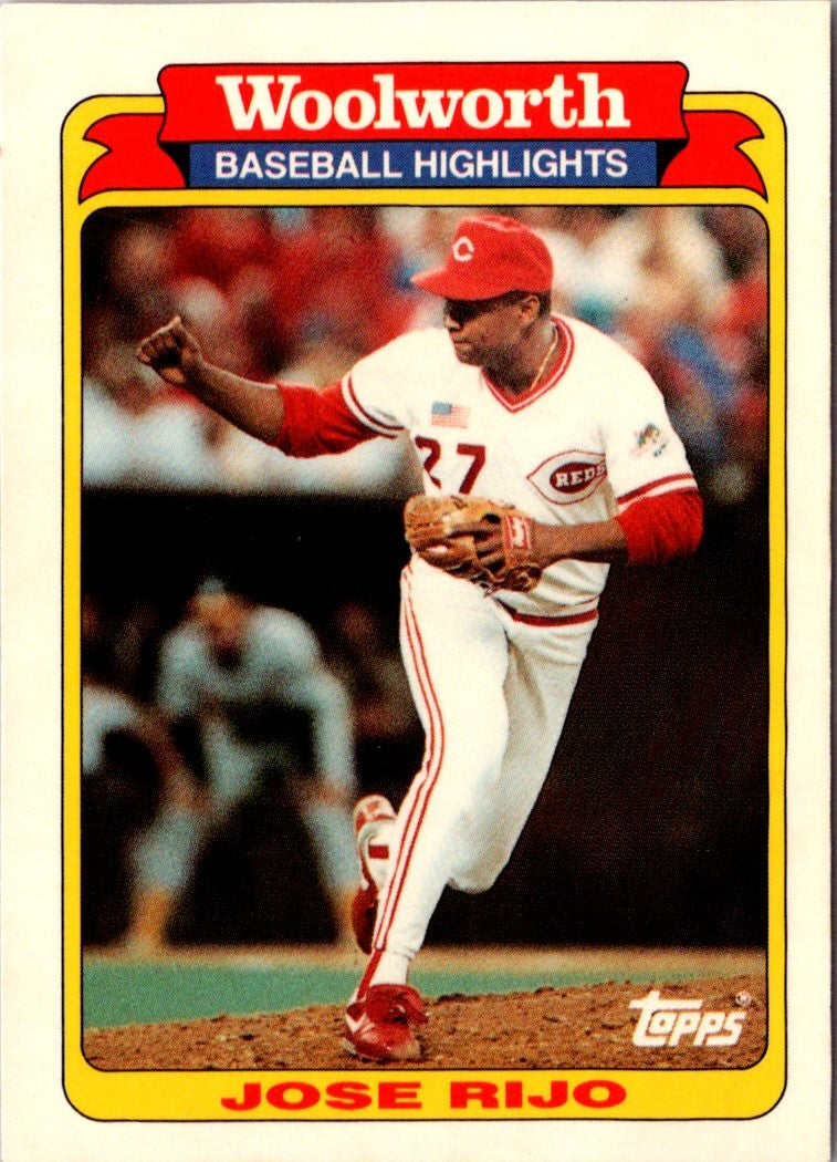 1991 Topps Woolworth Baseball Highlights Jose Rijo