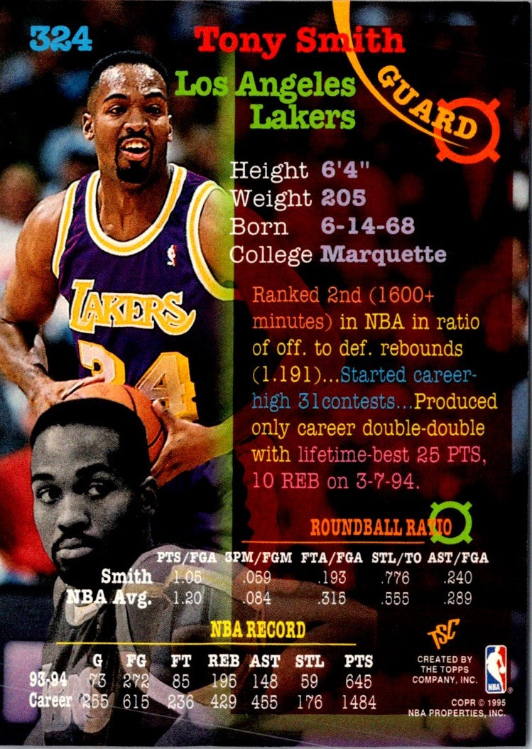 1994 Stadium Club Super Teams NBA Finals Tony Smith