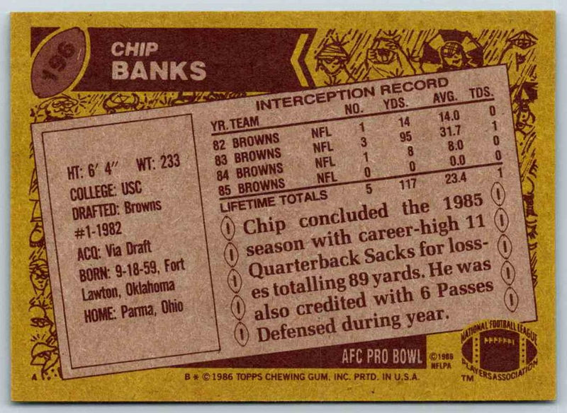 1986 Topps Chip Banks