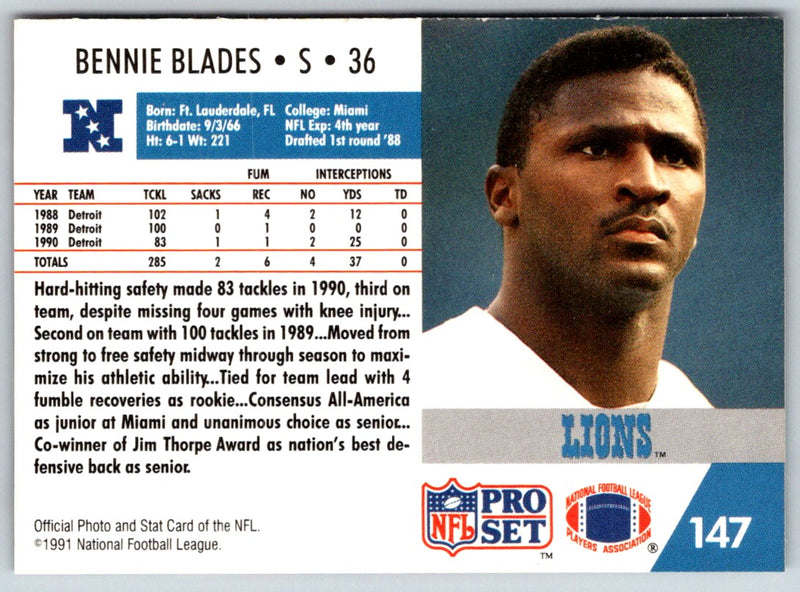 1991 Pro Set Bennie Blades