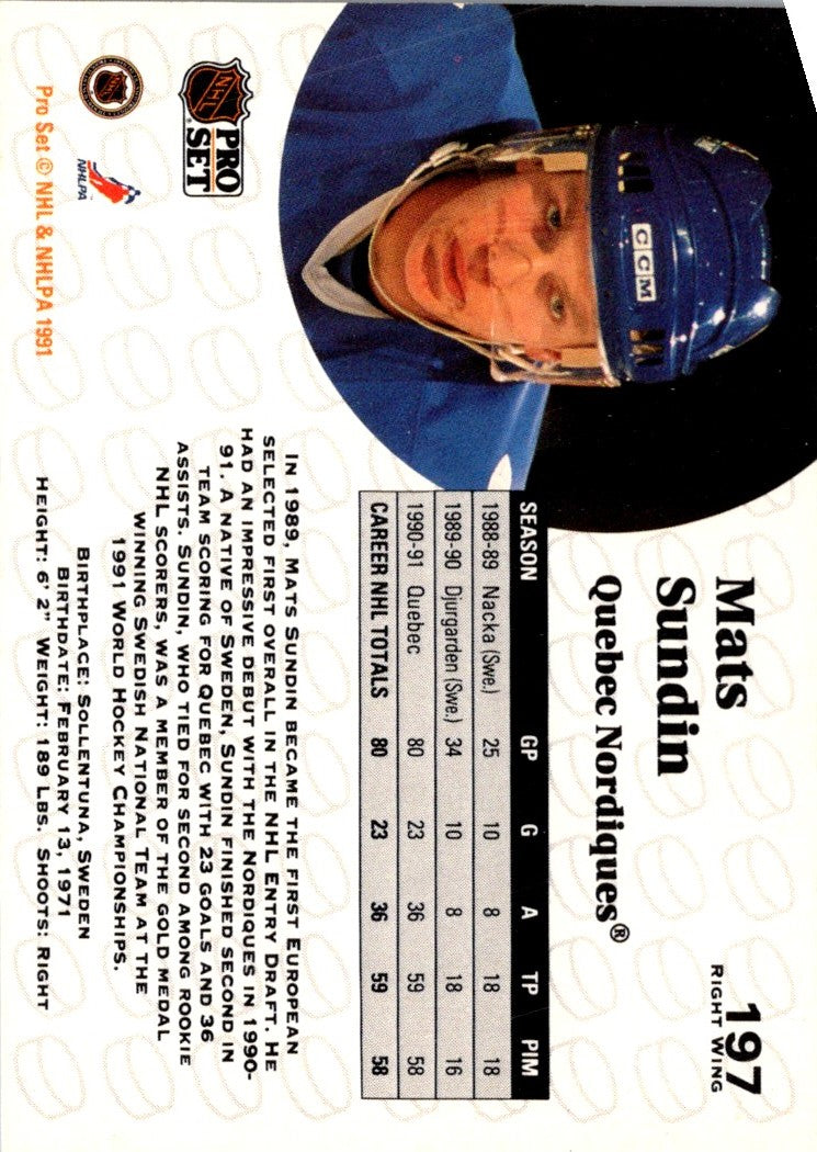 1991 Pro Set Mats Sundin
