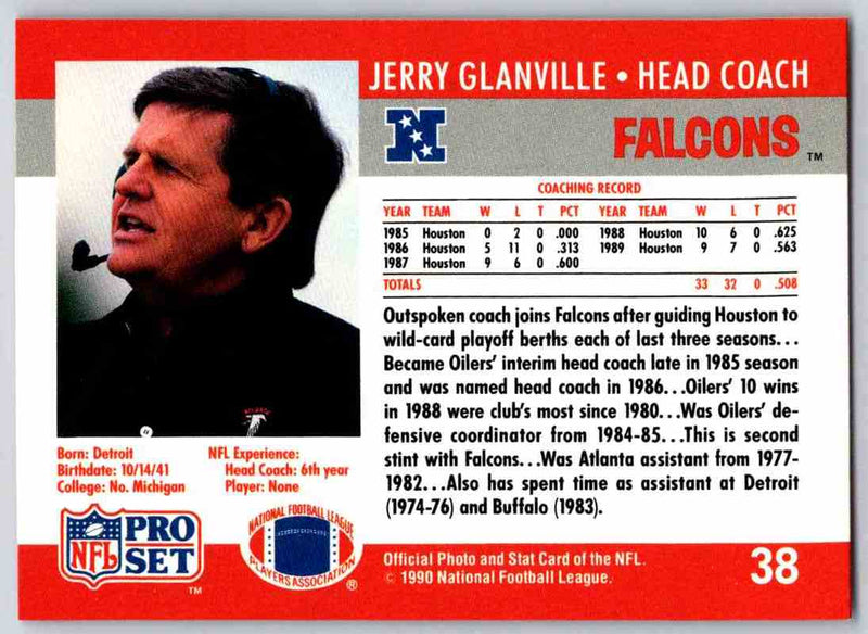 1990 Pro Set Jerry Glanville