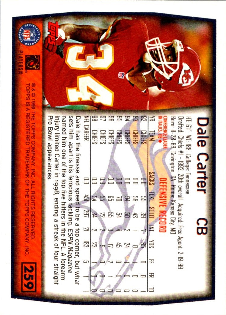 1999 Topps Dale Carter