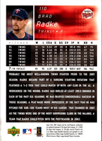 2002 Upper Deck MVP Brad Radke #110