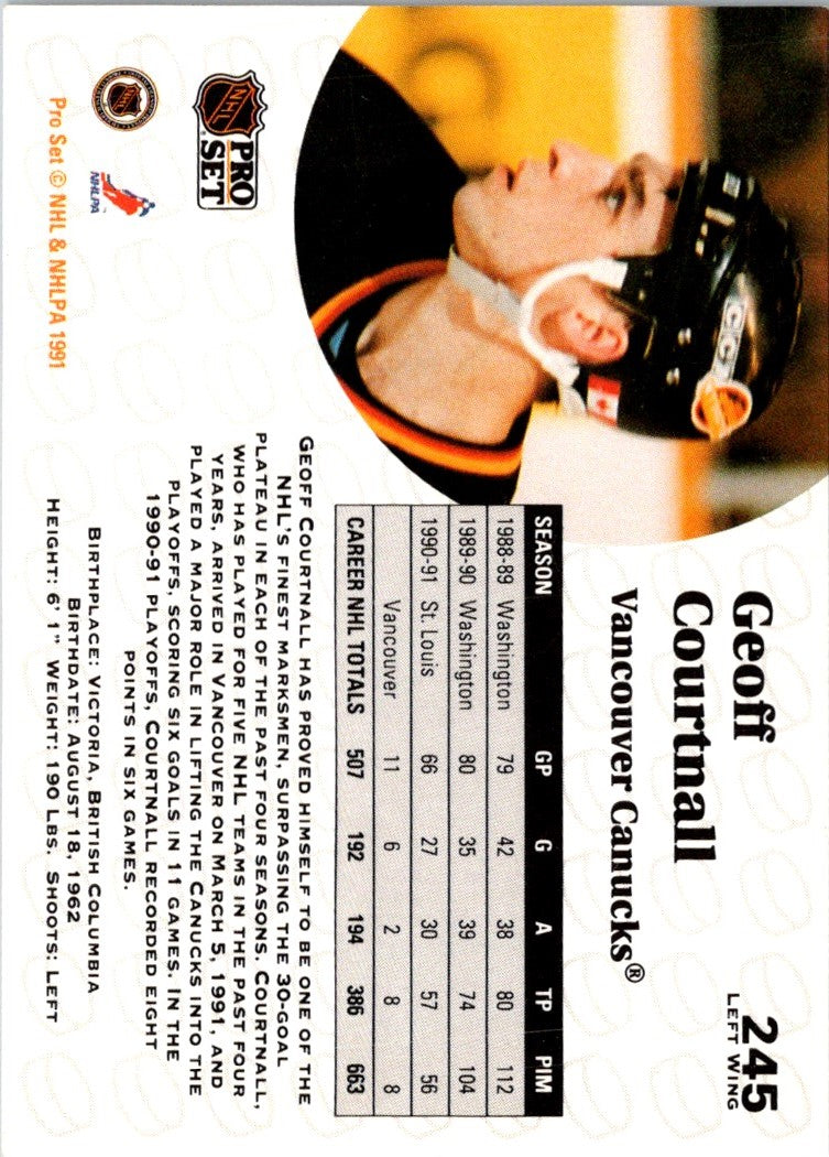 1991 Pro Set Geoff Courtnall