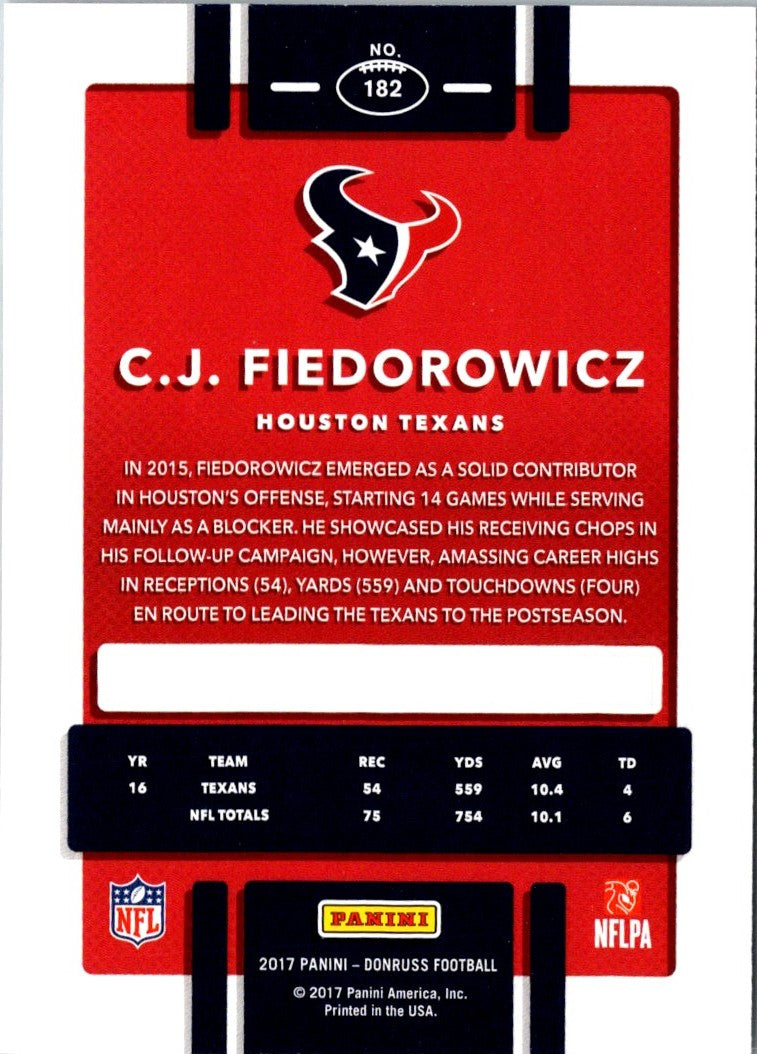 2017 Donruss C.J. Fiedorowicz