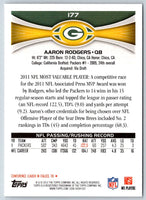 2012 Topps Aaron Rodgers #177