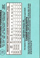 1986 Donruss Tony Fernandez