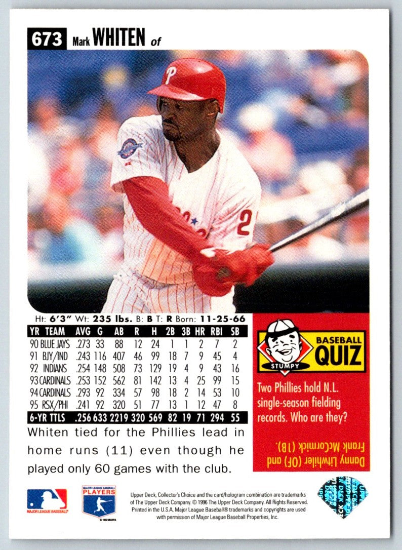 1996 Collector's Choice Mark Whiten