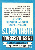 1990 Topps Woolworth Baseball Highlights Dave Henderson #29